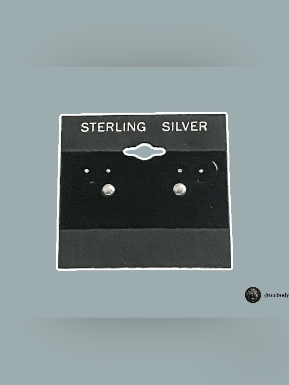 VTG NWT 925 Sterling Silver 4mm Ball Stud Earrings Classic Minimalist